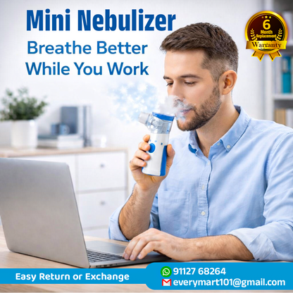 Portable Nebulizer for Kids,Adults for Breathing Problem White-Blue Nebulizer