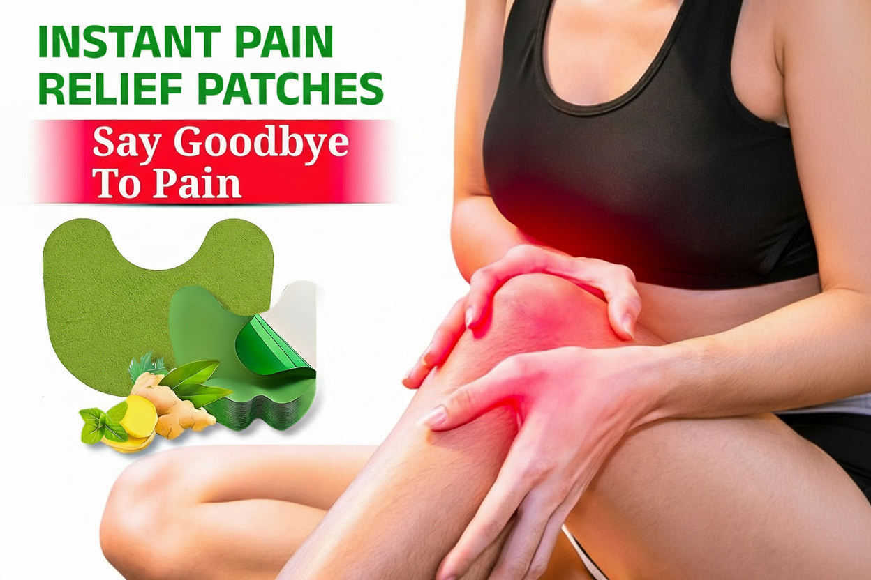 Knee Pain Relief Stickers Natural Pain Relief & Joint Pain Knee Patch (Pack of 10)
